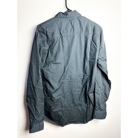 Drill NYC Gray Button Down Shirt Dark Gray Mens Medium - Picture 6 of 6